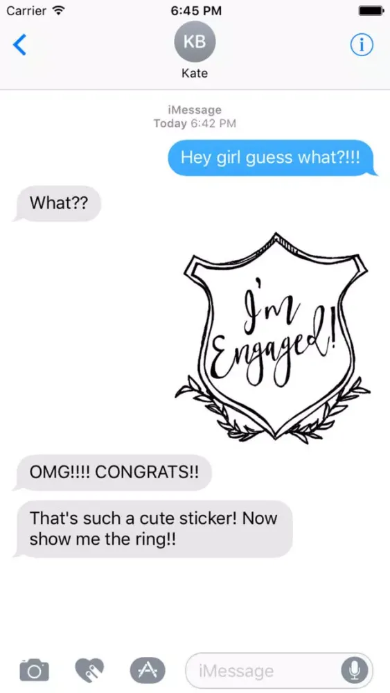 Capturas de pantalla de Will You Be My Bridesmaid Wedding Stickers
