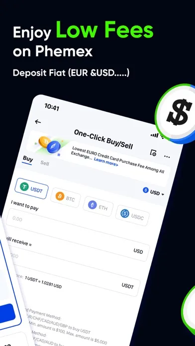 Capturas de tela do Phemex Pro: Crypto Trading