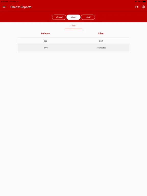 Phenix Reports iPad  سکرین شاٹس