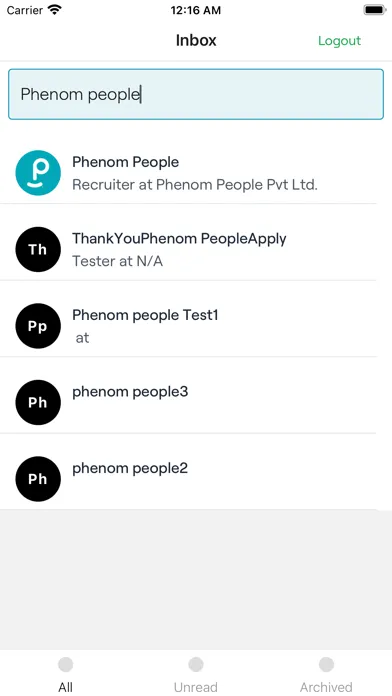 Phenom CRM Mobile Screenshots