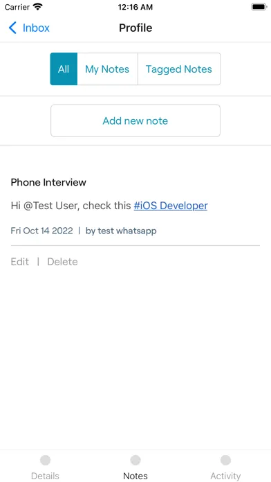 Phenom CRM Mobile Screenshots