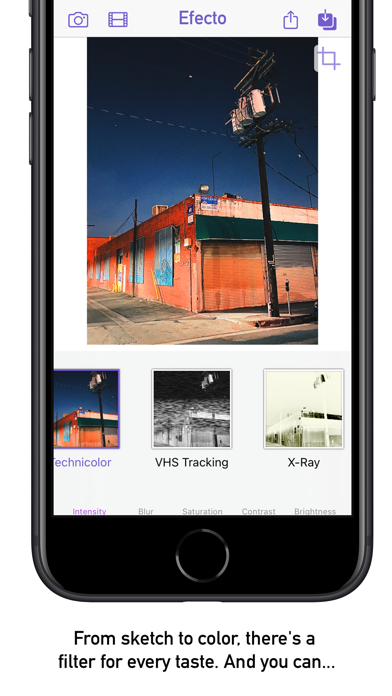 Zrzuty ekranu Efecto — hand-crafted filters