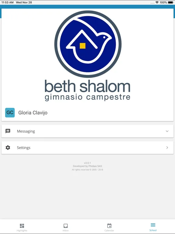 Capturas de tela do Colegio Beth Shalom - Bogotá iPad 