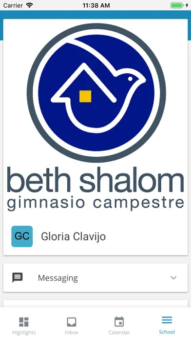 Capturas de tela do Colegio Beth Shalom - Bogotá