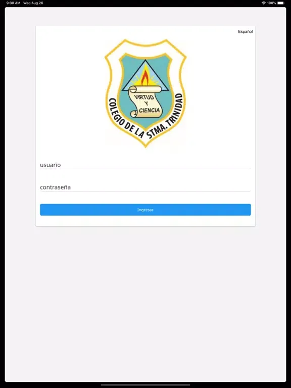 Tangkapan layar Col. de la Santísima Trinidad iPad 