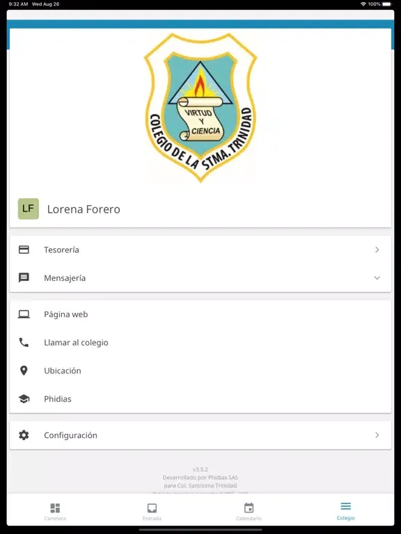 Tangkapan layar Col. de la Santísima Trinidad