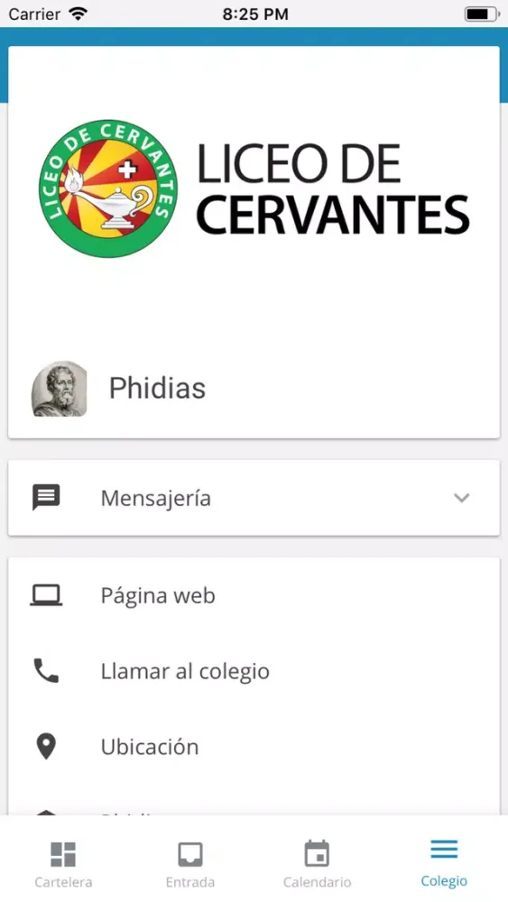 Ảnh chụp màn hình của Liceo de Cervantes