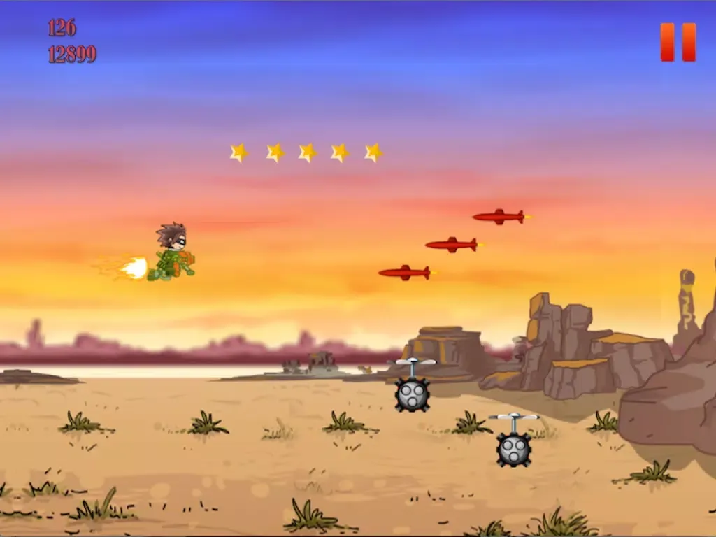 Screenshot di JetMan Rocket Sled iPad 