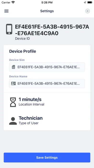 Tangkapan skrin Trackme v2