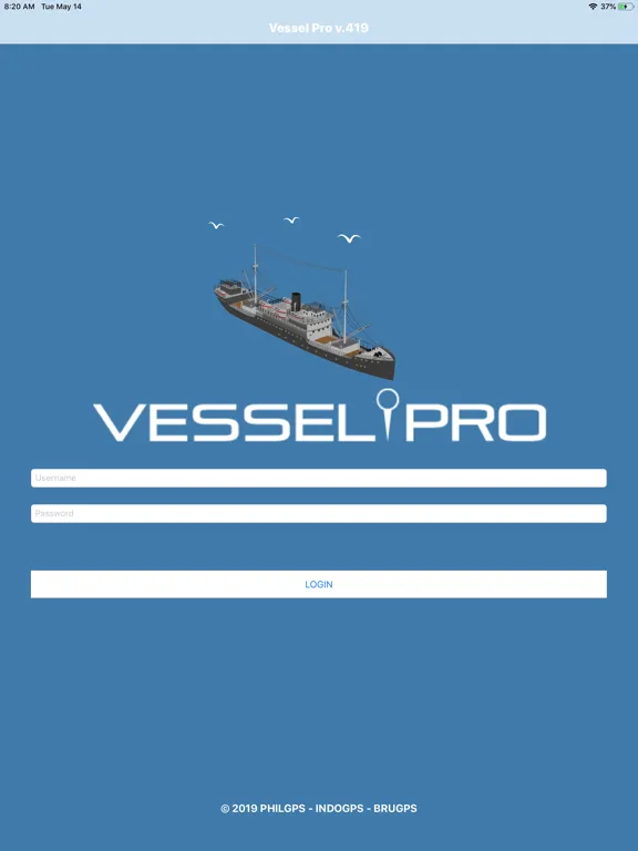 Tangkapan layar VesselPro iPad 