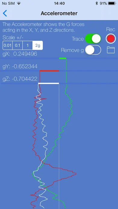 Capturas de tela do Sensor Play - Data Recorder