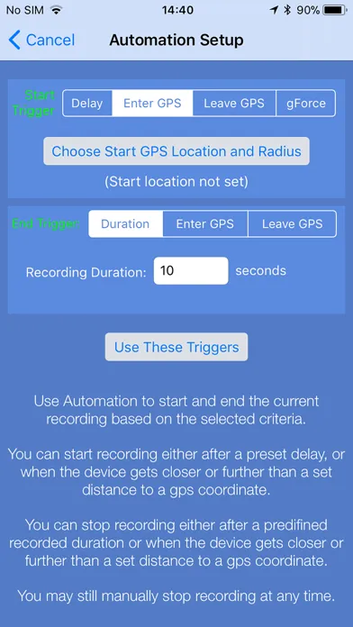 Capturas de tela do Sensor Play - Data Recorder