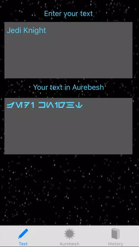 ภาพหน้าจอของ Aurebesh Writer - No Ads