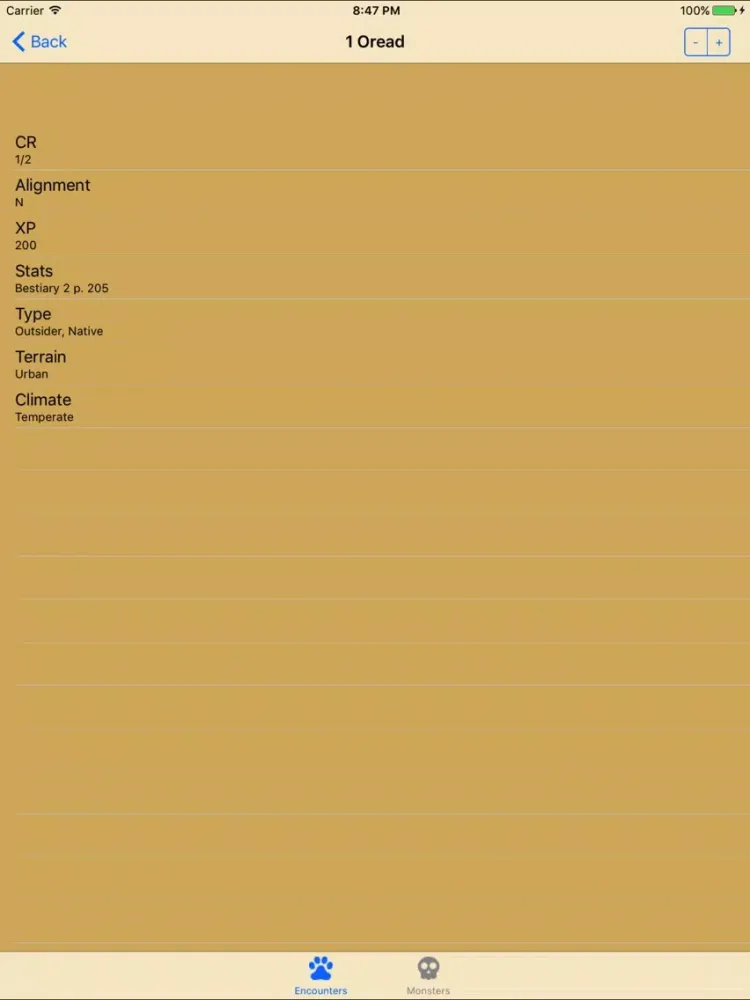 Capturas de tela do Encounters For PF-No Ads iPad 