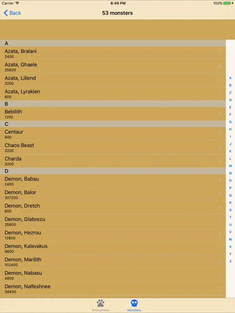 Capturas de tela do Encounters For PF-No Ads iPad 