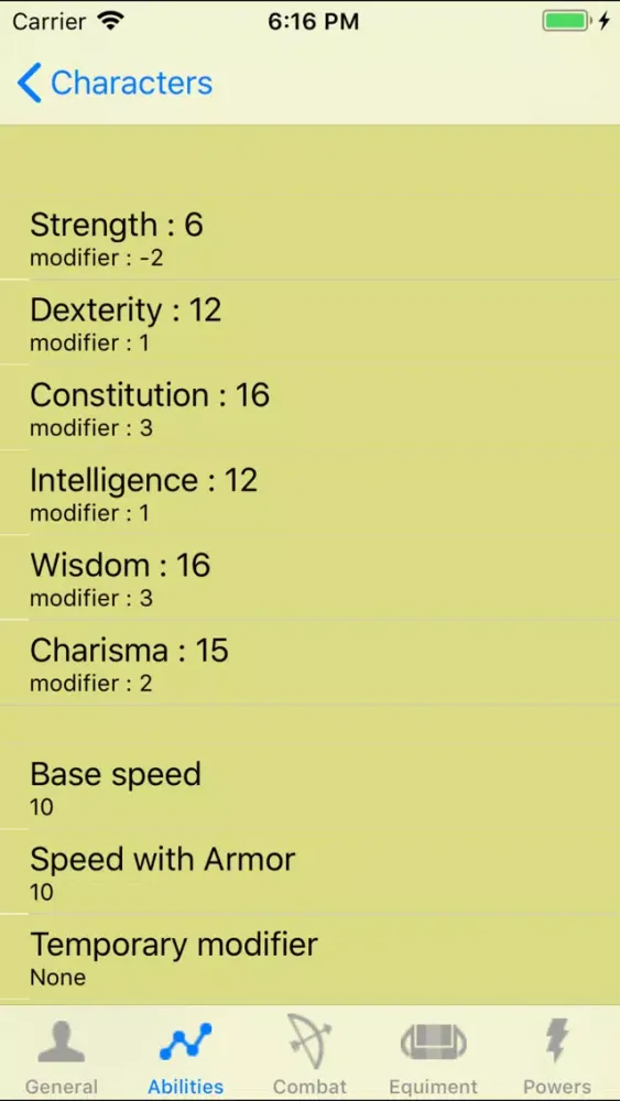 ภาพหน้าจอของ PF Character Sheet - NoAds