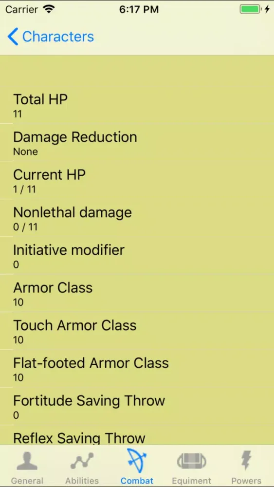 ภาพหน้าจอของ PF Character Sheet - NoAds