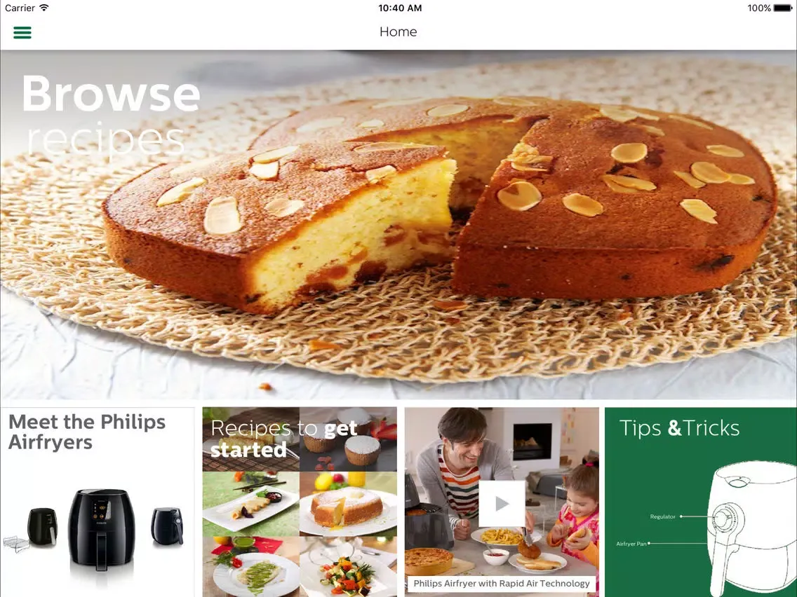 Philips Airfryer iPad  スクリーンショット