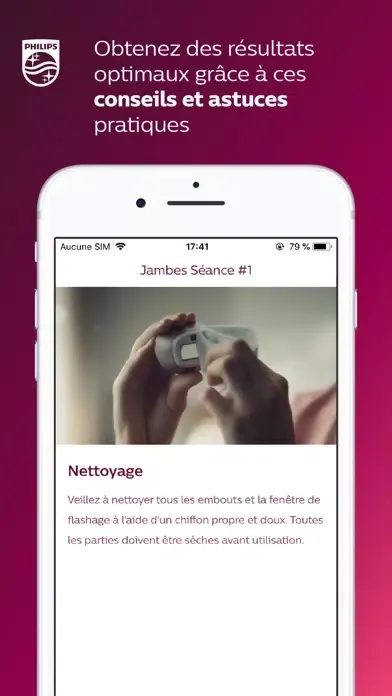 Capturas de tela do Philips Lumea IPL