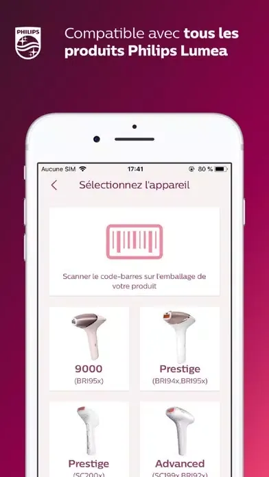 Capturas de tela do Philips Lumea IPL