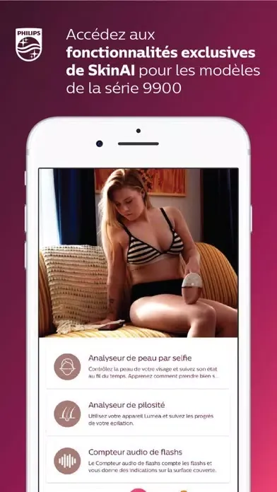 Capturas de tela do Philips Lumea IPL