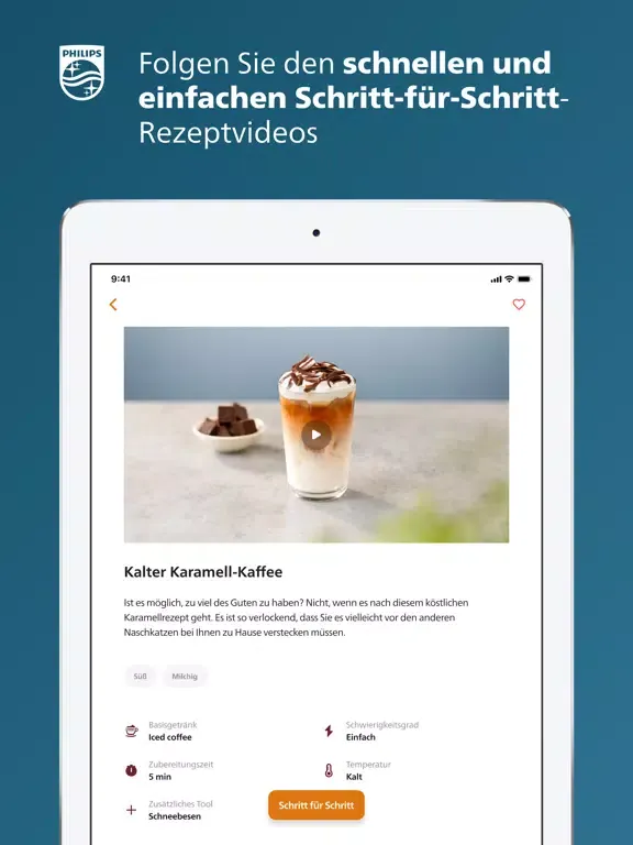 Screenshot di Philips Coffee+ iPad 