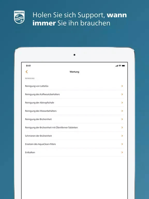 Screenshot di Philips Coffee+ iPad 