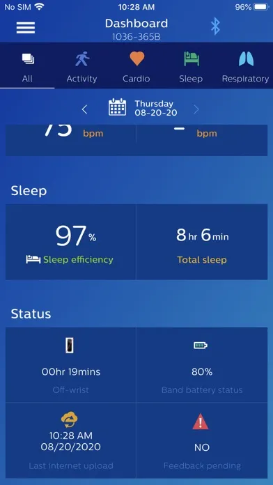 Philips Health band স্ক্রিনশট
