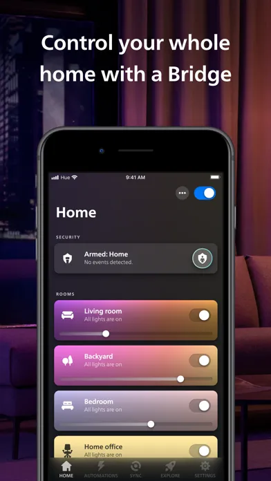 Capturas de pantalla de Philips Hue