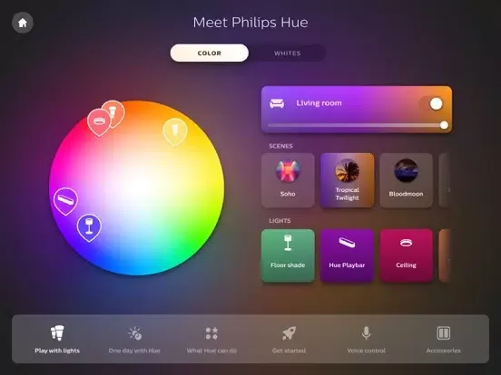 صور Philips Hue in-store app iPad 