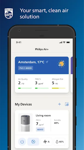 ภาพหน้าจอของ Philips Air+