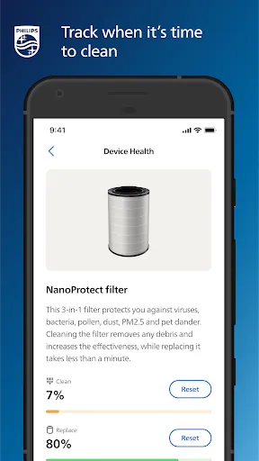 ภาพหน้าจอของ Philips Air+