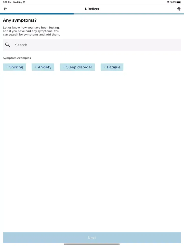 Capturas de tela do Health Guide+ iPad 