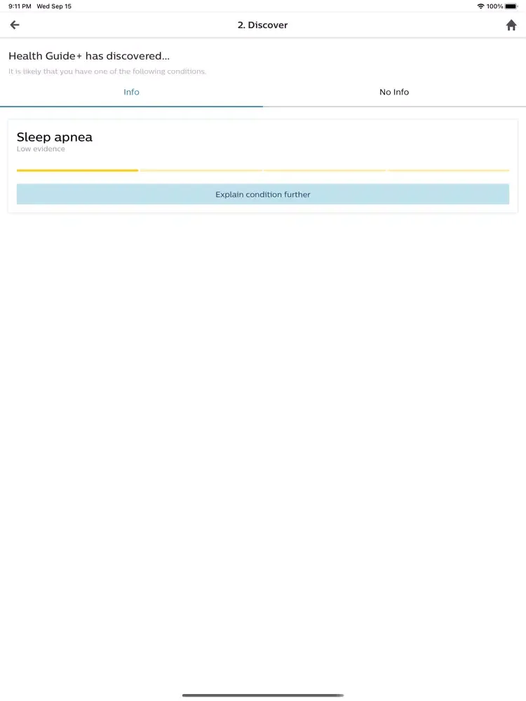 Capturas de tela do Health Guide+ iPad 