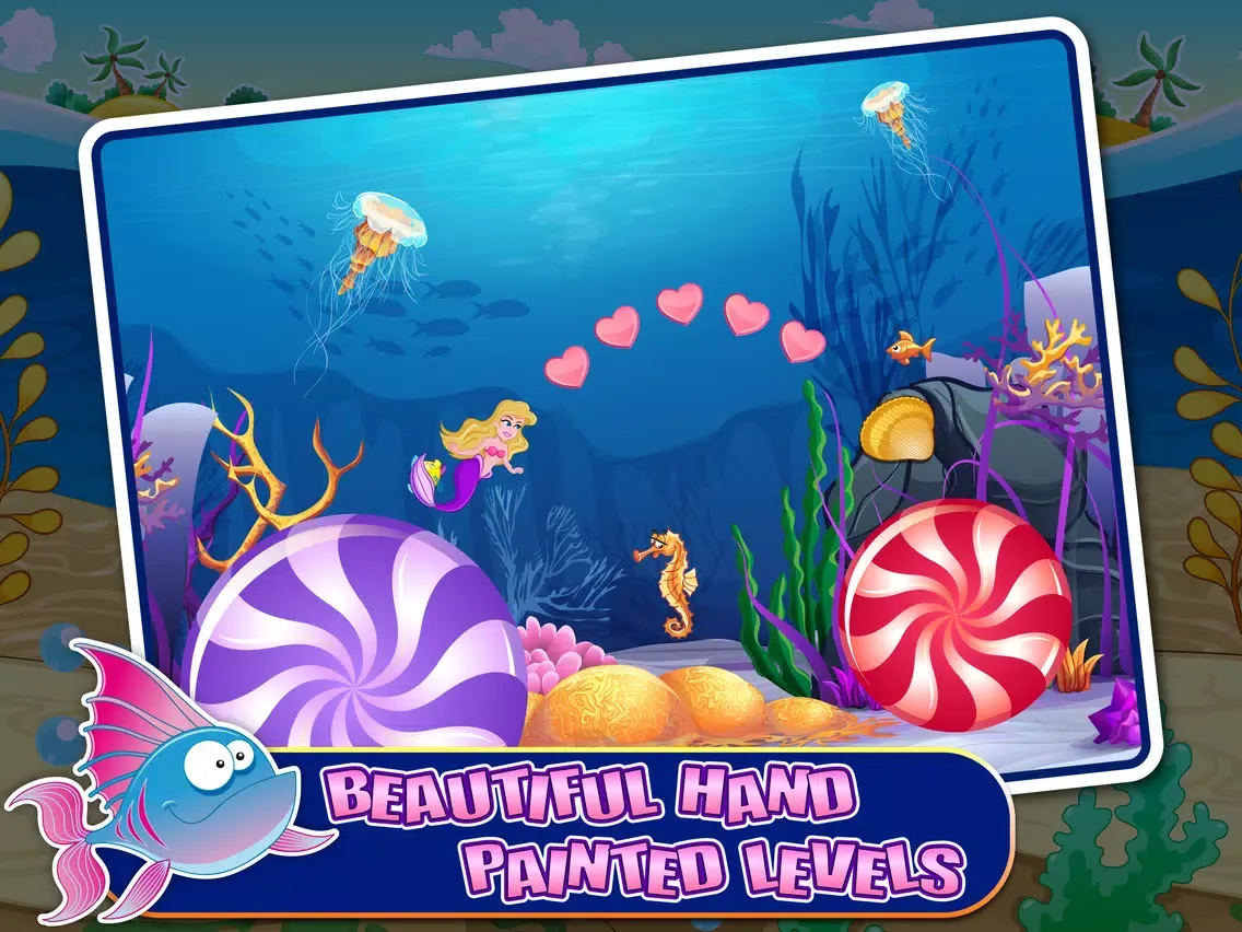 Ảnh chụp màn hình của Mermaid Jump World – Swimming and Grabbing Gadgets Under the Sea FREE iPad 