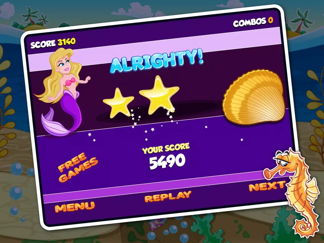 Ảnh chụp màn hình của Mermaid Jump World – Swimming and Grabbing Gadgets Under the Sea FREE iPad 