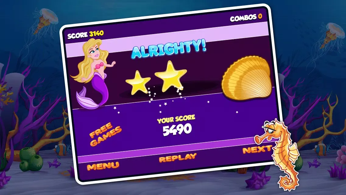 Ảnh chụp màn hình của Mermaid Jump World – Swimming and Grabbing Gadgets Under the Sea FREE