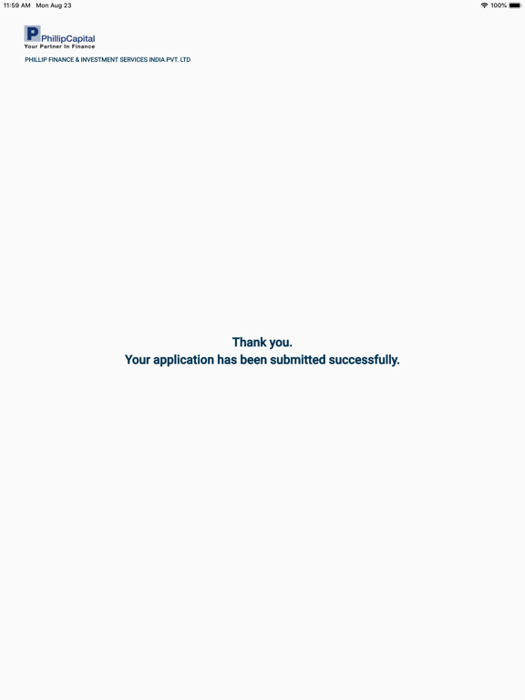 Tangkapan layar Phillip eKYC iPad 