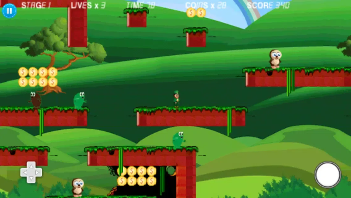 ภาพหน้าจอของ Super Leprechaun World – A Classic Retro Old Style Console Platformer St. Patricks Day Edition