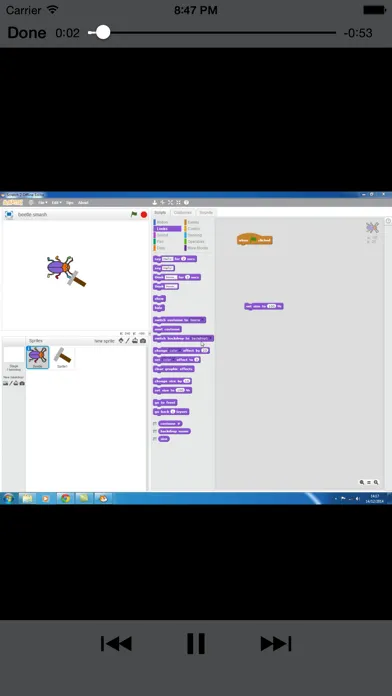 Capturas de tela do Tutorials for Scratch Lite
