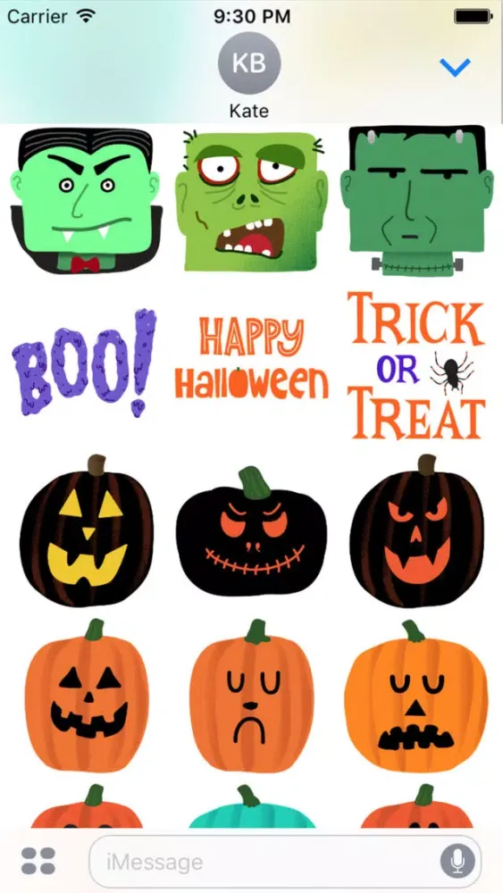 Capturas de pantalla de Spooky Smiles Sticker Pack
