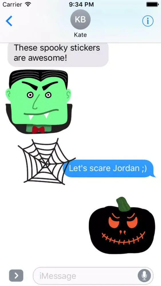 Capturas de pantalla de Spooky Smiles Sticker Pack