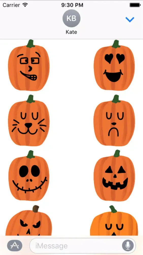 Capturas de pantalla de Spooky Smiles Sticker Pack