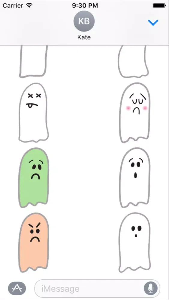 Capturas de pantalla de Spooky Smiles Sticker Pack