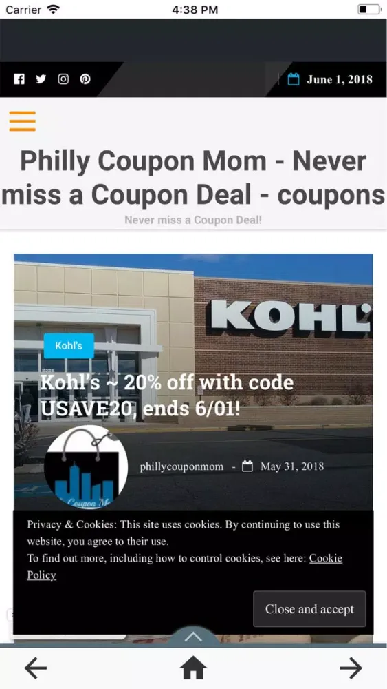 ภาพหน้าจอของ Philly Coupon Mom