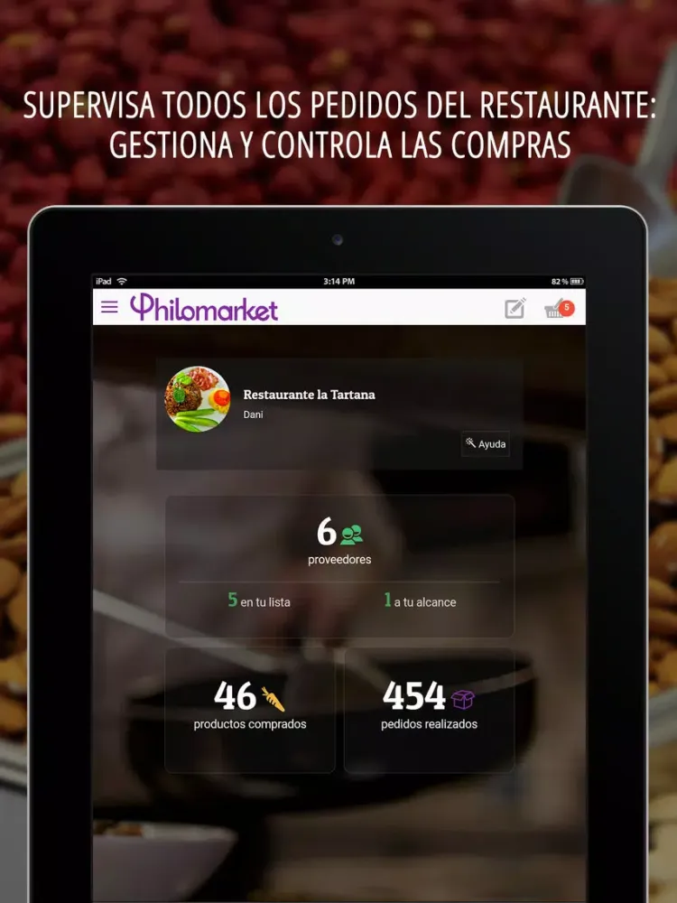 Скриншоты Philomarket Pedidos Hosteleria iPad 