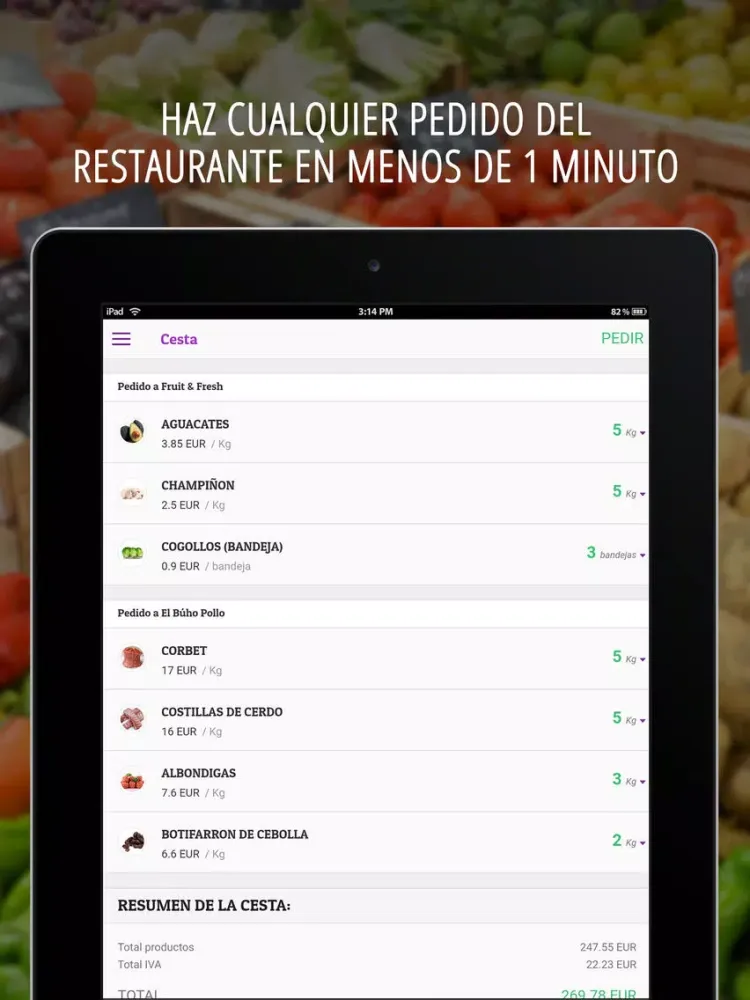 Скриншоты Philomarket Pedidos Hosteleria iPad 