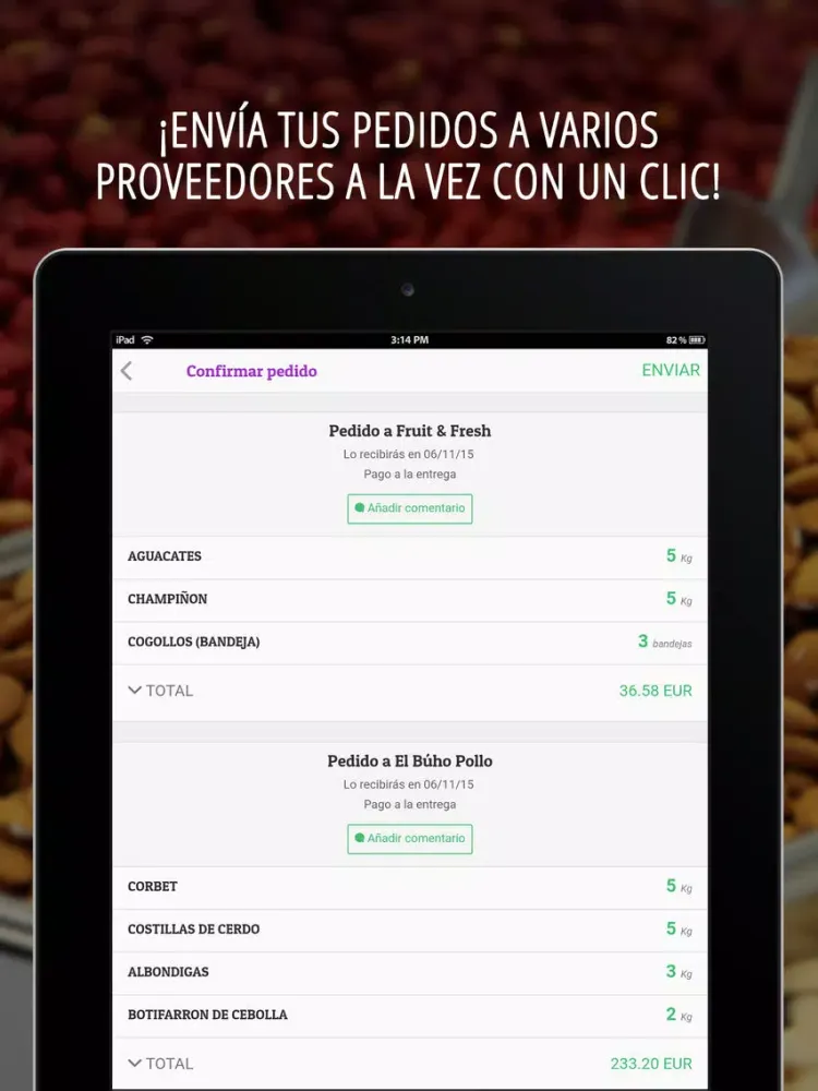 Скриншоты Philomarket Pedidos Hosteleria iPad 