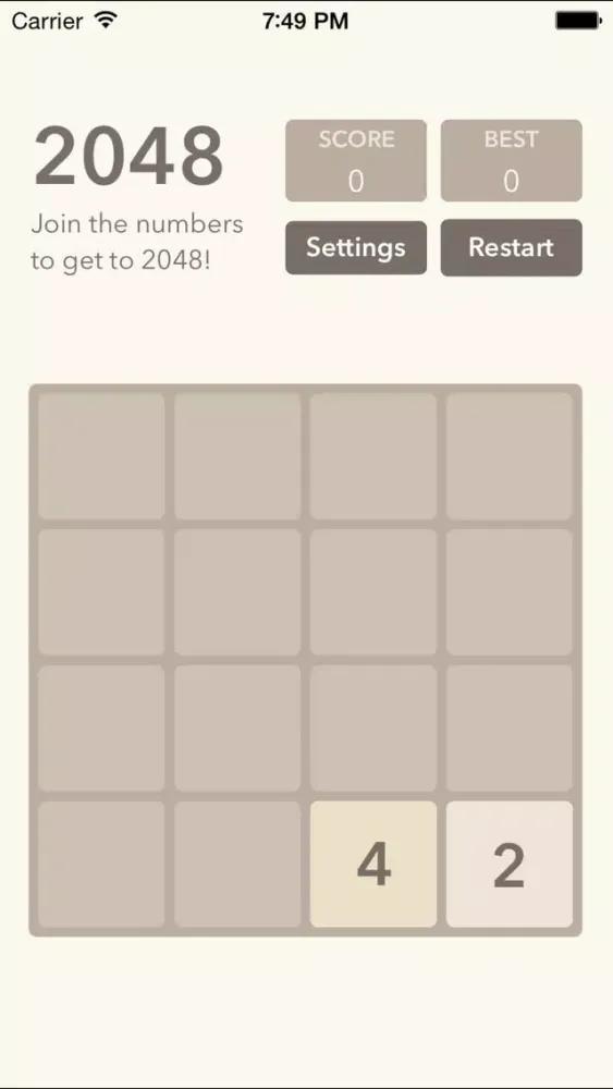 ภาพหน้าจอของ 2048 super