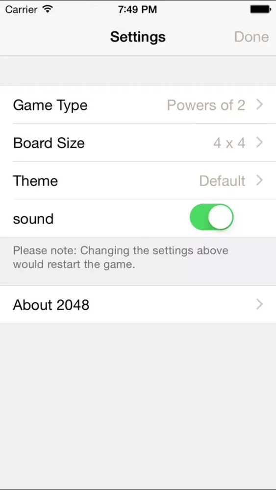 ภาพหน้าจอของ 2048 super